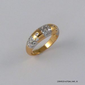 18KGP 2 COLOR CZ BAND