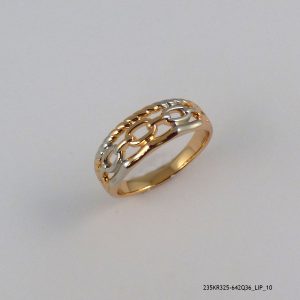 18KGP 2 COLOR FASHION RING