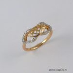 18KGP 2 COLOR SYN CRYSTAL RING