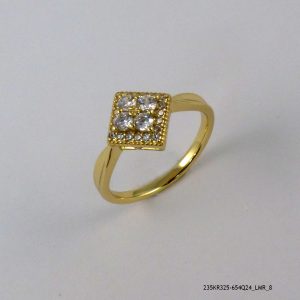 14KGP SYN CRYSTAL RING
