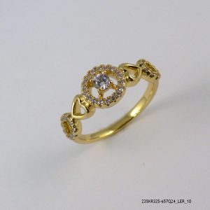 14KGP SYN CRYSTAL RING