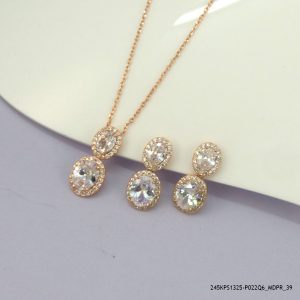 RGP CRYSTAL HALO PENDENT SET