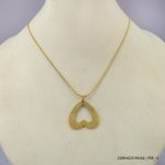 18KGP RETRO HEART STEEL NECKLACE