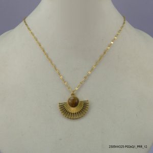 14KGP VINTAGE STEEL NECKLACE