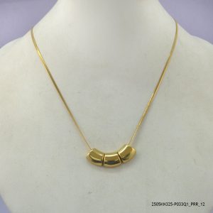 18KGP EURO STEEL NECKLACE