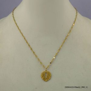 14KGP ELEGANT STEEL NECKLACE