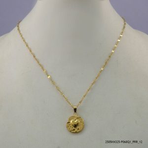 14KGP HEART STEEL NECKLACE