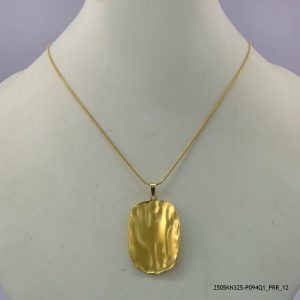 14KGP RETRO STEEL NECKLACE