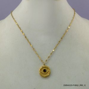 14KGP RETRO STEEL NECKLACE