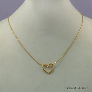 14KGP HEART STEEL NECKLACE