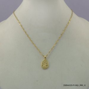 14KGP RETRO STEEL NECKLACE