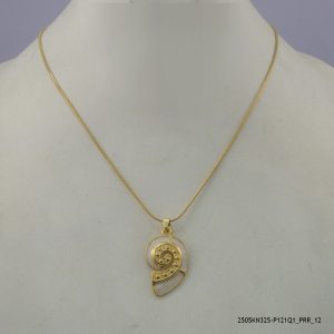 14KGP RETRO STEEL NECKLACE