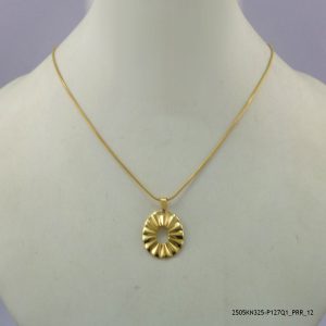 14KGP RETRO STEEL NECKLACE