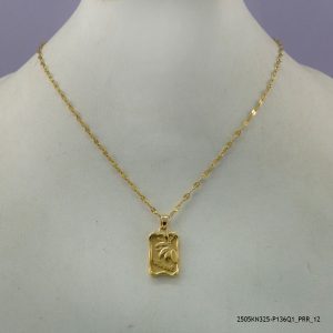 18KGP RETRO STEEL NECKLACE