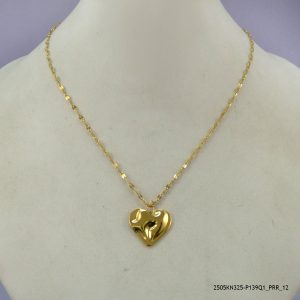 18KGP HEART STEEL NECKLACE