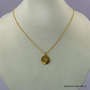 18KGP HEART STEEL NECKALE