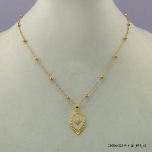 18KGP RETRO STEEL NECKLACE