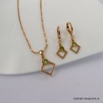 18KGP PERDOT COLOR PEDANT SET