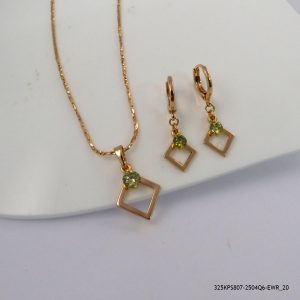 18KGP PERDOT COLOR PEDANT SET