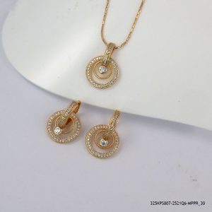 18KGP LUXURY ZIRCON PEDANT SET