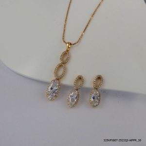 18KGP LUXURY ZIRCON PEDANT SET