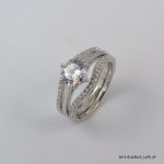 ELEGANT 3PC ZIRCON SILVER RING