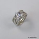 LUXURY ZIRCON 3PC SILVER RING