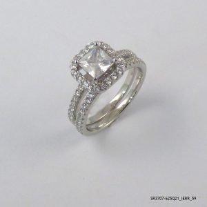 2PC ZIRCON SILVER RING