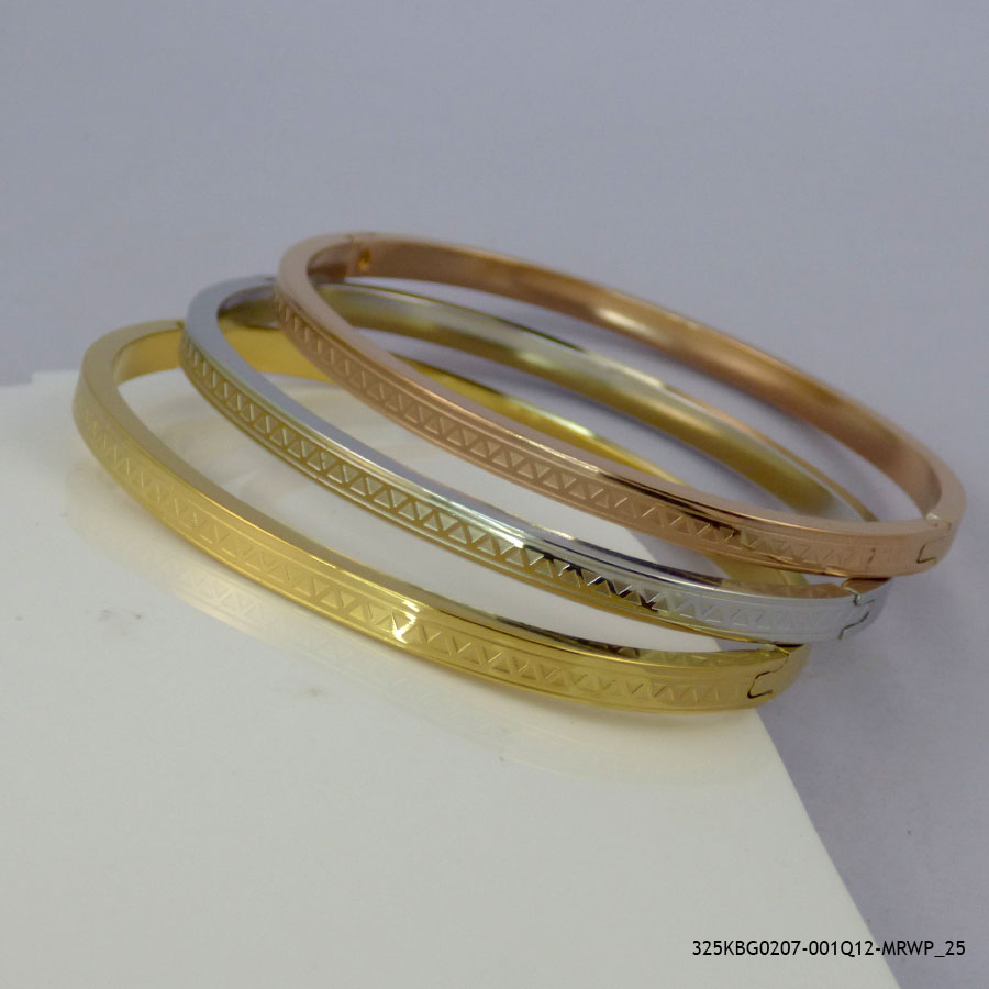 3PC 3 COLOR GP VINTAGE BANGLES