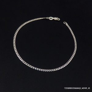 RODIUM PLATED STERLING SILVER MENS BRACELETS