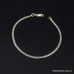 RODIUM PLATED STERLING SILVER CURB 60 UNISEX BRACELETS