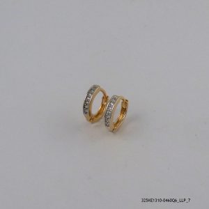 2Color 18KGP Zircon Kids Hoops