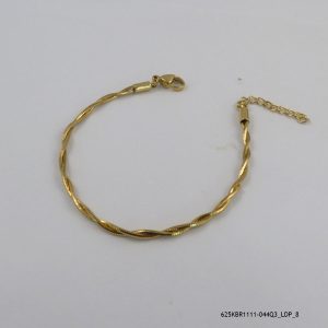 14KGP Plaited Steel Bracelet