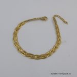 14KGP Cross Steel Bracelet