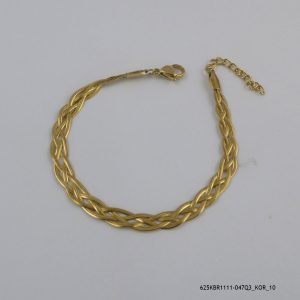 14KGP Cross Steel Bracelet