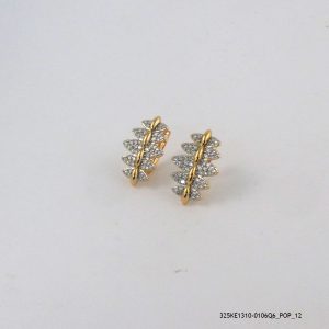 2Color 18KGP U Zircon Hoops