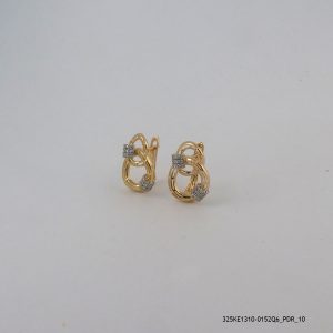 2Colour 18KGP U Zircon Hoops