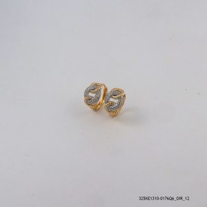 2Color 18KGP Zircon Hoops