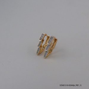 2Color 18KGP U Zircon Hoops