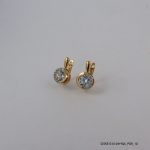 2 Color 18KGP U Zircon Hoops