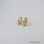 2Color 18KGP U Zircon Hoops