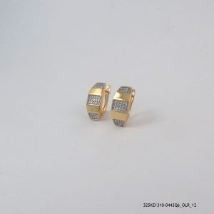 2Color 18KGP U Zircon Hoops