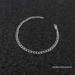 RP Sterling Silver Curb 100 Mens Bracelet