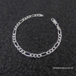 RP Sterling Silver Figaro 150 Mens Bracelet