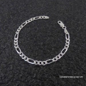 RP Sterling Silver Figaro 150 Mens Bracelet
