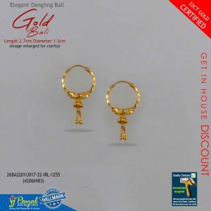 Elegant Dangling Ball Gold Bali