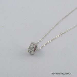 925 Sterling Silver Zircon Charms Necklace