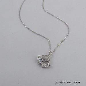 925 Sterling Silver Rose Zircon Necklace