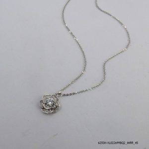 925 Sterling Silver Rose Zircon Necklace