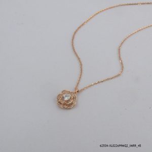 RGP Silver Rose Zircon Necklace